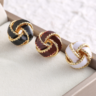 轻奢高级感同心结复古耳环女气质大气小众时尚耳钉新中式红色耳饰