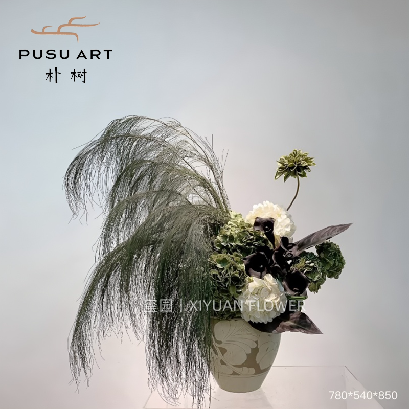 复古陶瓷花瓶中式禅意花器客厅餐桌民宿摆件干花鲜花水培插花器皿