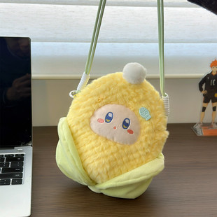 可爱卡通毛绒绒斜挎包女学生相机包少女心便携小包包手机包零钱包