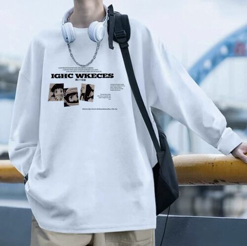 重磅100%纯棉三条杠圆领宽松大码短袖T恤男女装夏季潮牌休闲上衣