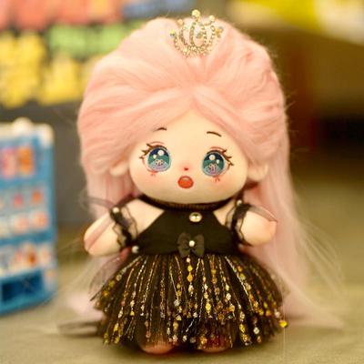 原创正品长发高温丝荷菀棉花娃娃无属性女娃换装人行公仔娃娃