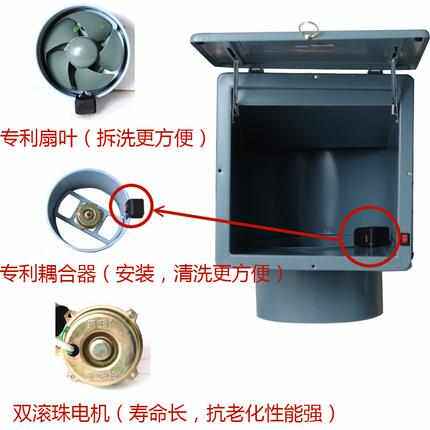 狮强S603A厨房排气扇强力换气扇10寸窗式油烟吸抽机静音10寸风机