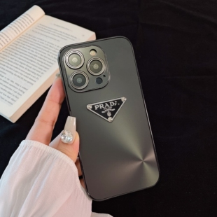 新款 16潮牌P家CD纹电镀磨砂适用苹果15promax手机壳iPhone14男女13pro全包12亚克力11防摔保护套大牌奢华个性