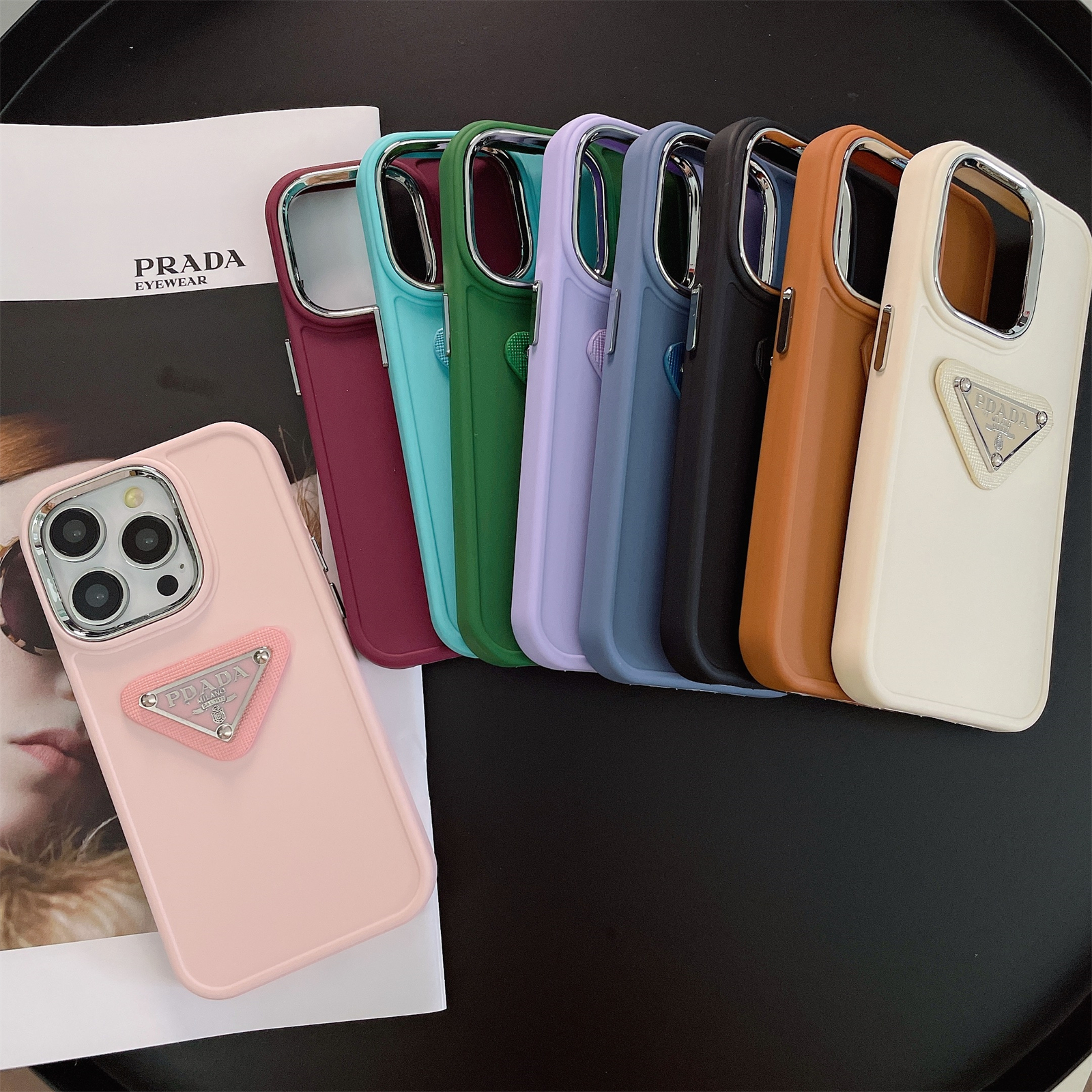 新款16pro潮牌肤感P家三角标15适用苹果14promax手机壳iPhone13男女款12pro情侣11全包17air防r硅胶保护套