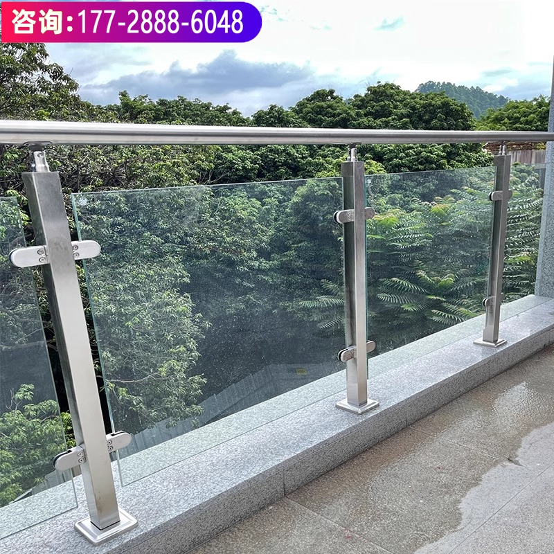 室内楼梯扶手简约无框玻