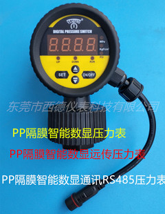 DC24V智能通讯RS485数显压力表 PP隔膜压力表 M19 YDSI
