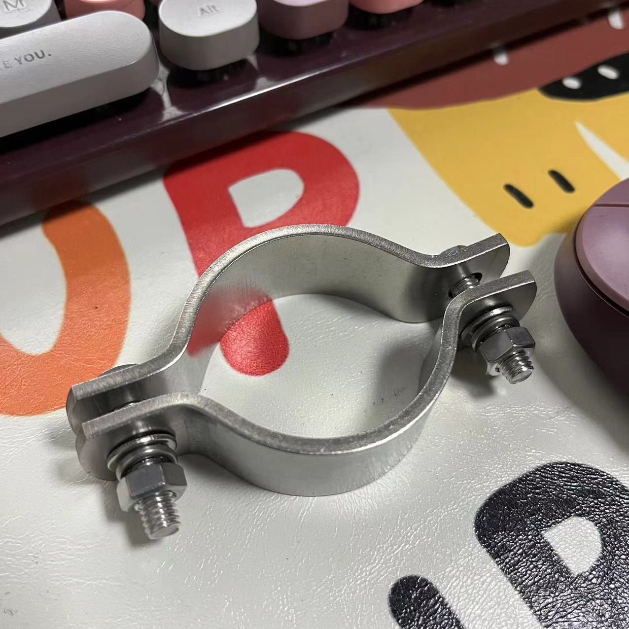 不锈钢抱箍加厚接地卡管