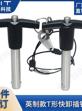 MS17985英制按钮式快插球头锁紧销T型快卸销带绳定位分度销MT193B