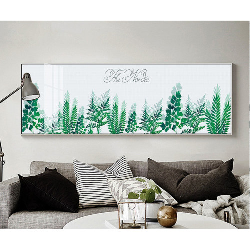 北欧小清新绿植卧室床头画多肉仙人掌现代简约客厅装饰画横幅挂画