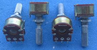 全新合资产 MN250K 250K 铁壳双连六脚平衡电位器