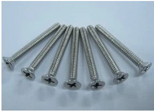 不锈钢沉头十字机牙平螺