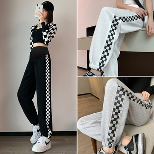 150矮小个子孕妇八分休闲裤春秋装145cm九分宽松阔腿束脚卫裤秋季