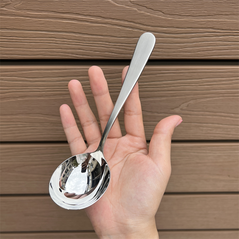 【大口干饭】【大口喝汤】18/10不锈钢小汤勺小汤壳深口吃面勺子