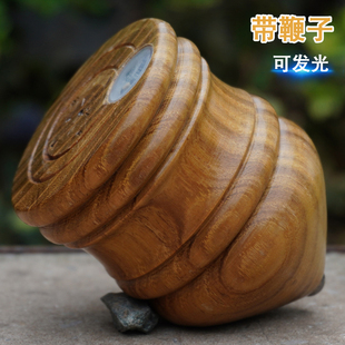 木陀螺鞭绳实木冰嘎尜猴带鞭子成年人健身冰上抽手打木质生日礼物