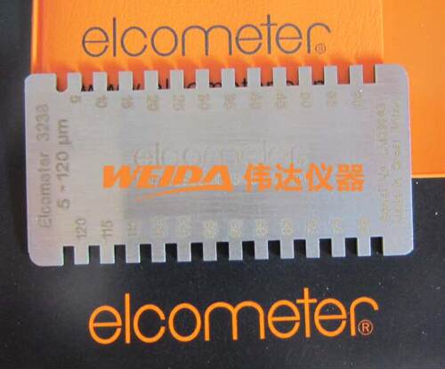 英国易高Elcometer 3238长边湿膜梳湿膜片测厚仪 不锈钢材质梳规