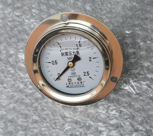 上海仪川2.5mpa轴向耐震压力表 直径60mm 螺纹PT1/4  轴向压力表