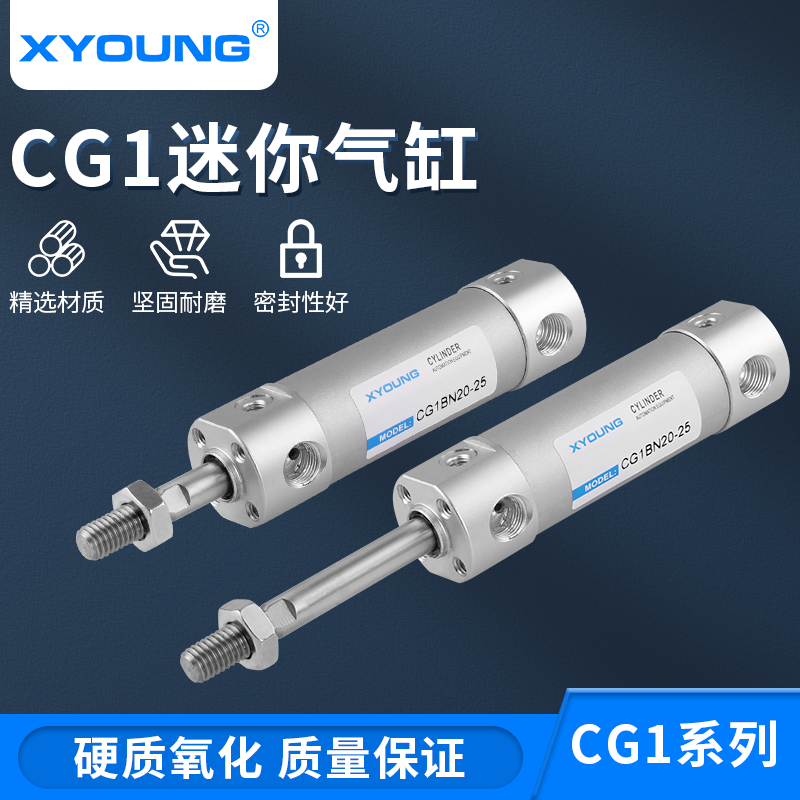 气动CG1BN25-50迷你气缸CDG1BN25-75带磁轻型气缸CDG1BN25-100