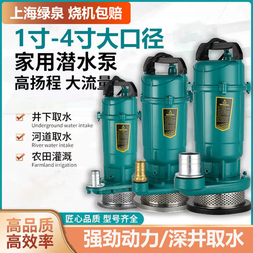 家用220V潜水泵国标抽水水泵单相清水泵农用灌溉高扬程大口径铜线