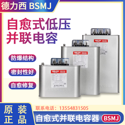 德力西自愈式低压并联电力电容器BSMJS0.45-30-3耐压450V无功补偿