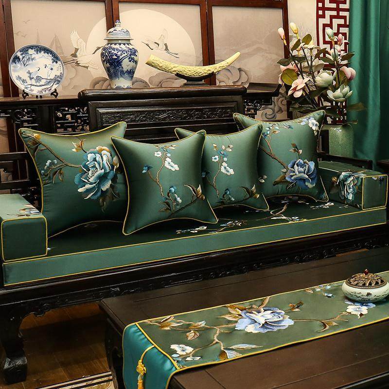 新中式红木沙发垫木家具风实中国套带靠背罗汉床防滑座垫坐垫定制,居家布艺,窗帘面料,淘宝优惠券,粉丝福利购,淘宝优惠卷