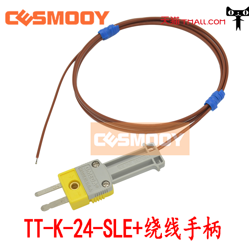 铁氟龙测温线TT-K-24-SLE+绕线手柄 0.5mm感温线 热电偶K型热电偶
