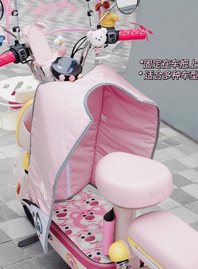 适用雅迪摩登莱茵80儿童座椅电动车挡风被小型带宝宝c09/q50开叉