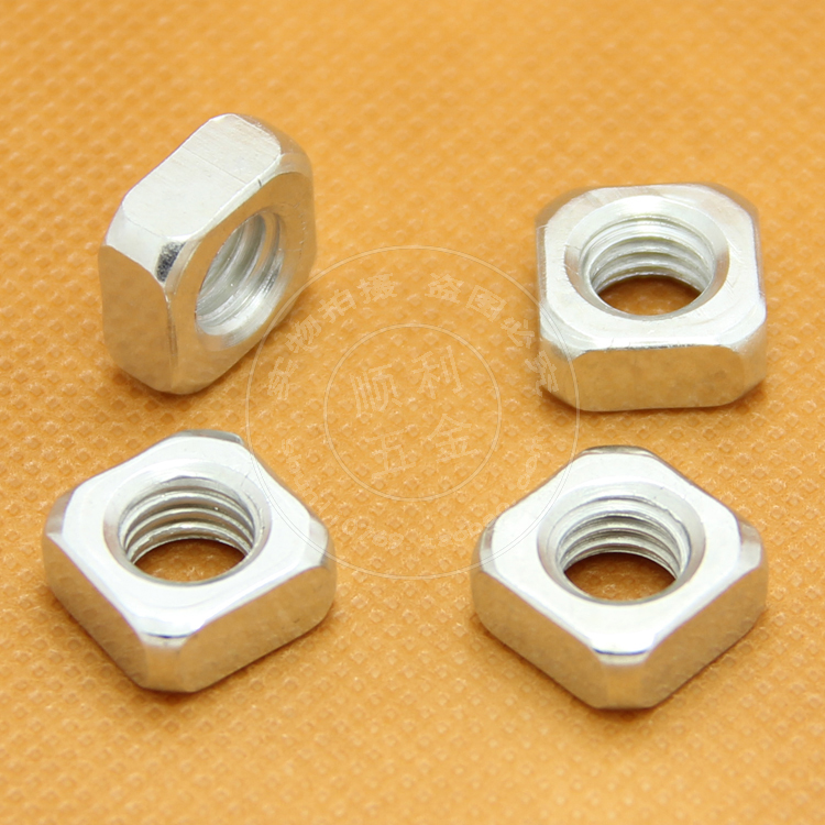 四方螺母铁镀锌角帽铝型