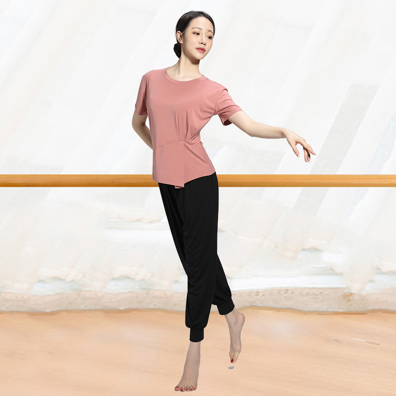 舞蹈练功服上衣女夏季长