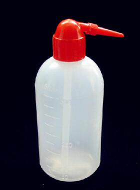塑料红头洗瓶250/500ml弯头PE洗瓶 红色嘴冲洗瓶 吹气瓶 挤压壶