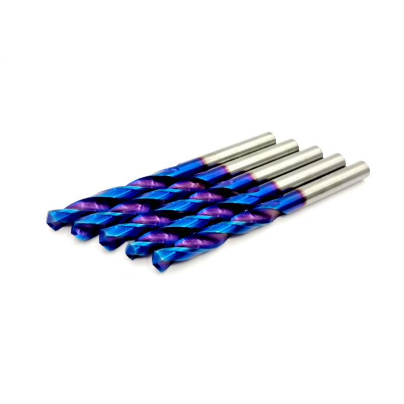 度直柄钨钢钻头纳米蓝涂