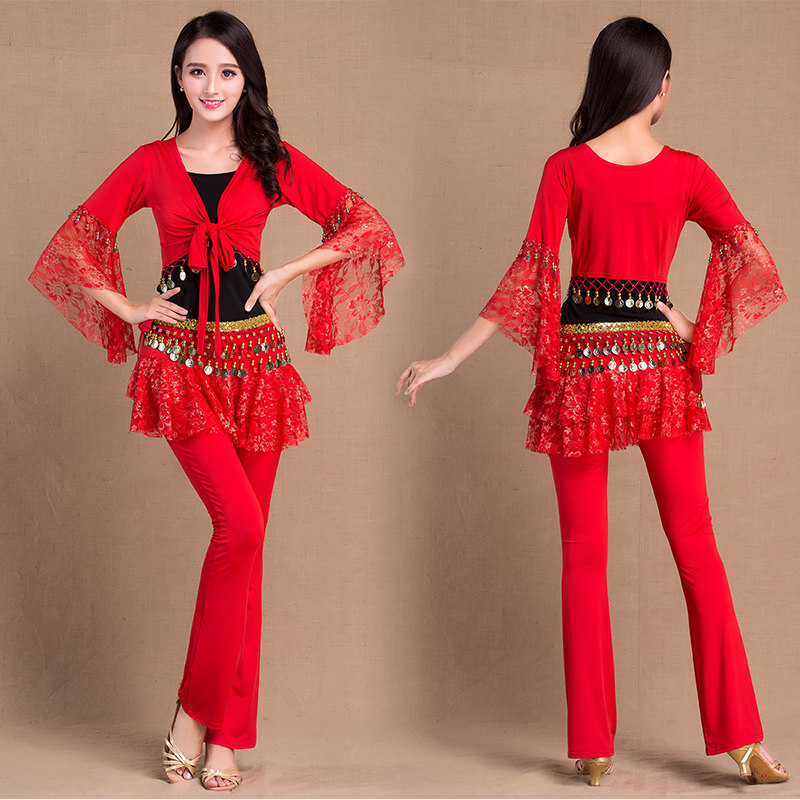 广场舞服装新款套装春夏中老年跳舞蹈练功衣服成人表演演出服裙裤