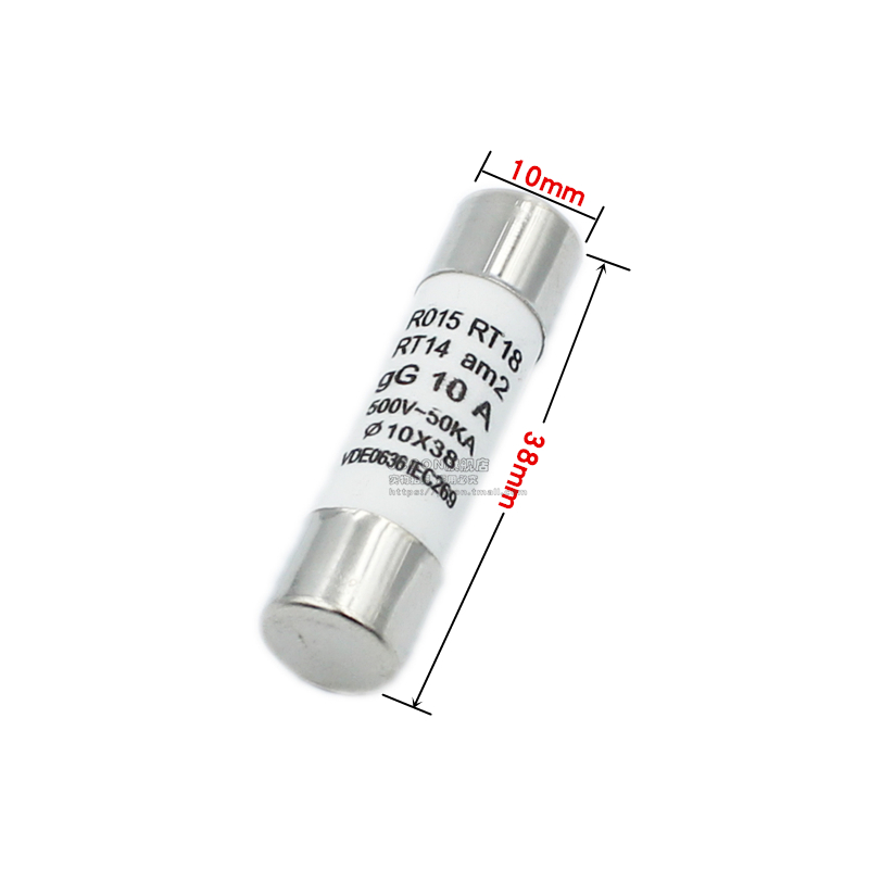 RO15熔断器R015陶瓷保险丝管10X38 RT18 10A 16A 20A 25A 32A 40A