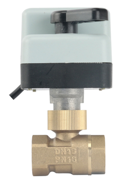 方威FVQ13手自一体式黄铜电动二通球阀代替常闭开电磁阀断电复位