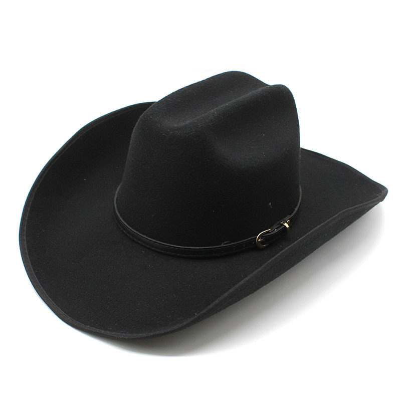 Men Women Western Cowboy Fedora Jazz hat 西部牛仔毛呢礼帽