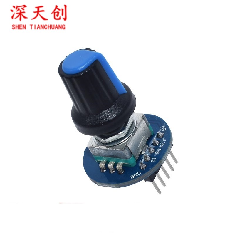 数字旋钮编码器转动电位器模块 编码器旋转电位器 带旋钮帽