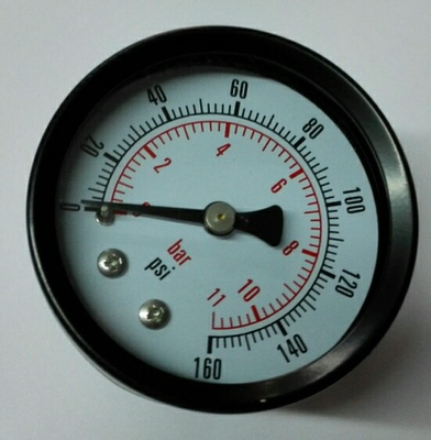 螺纹直径轴向压力表背接