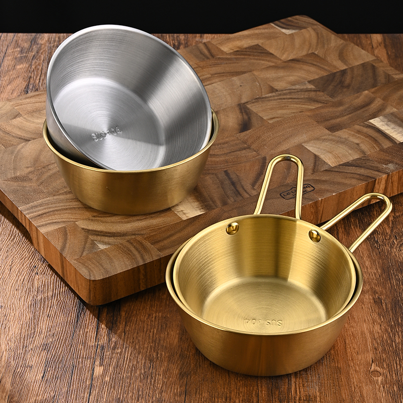 不锈钢韩式米酒碗饭黄带