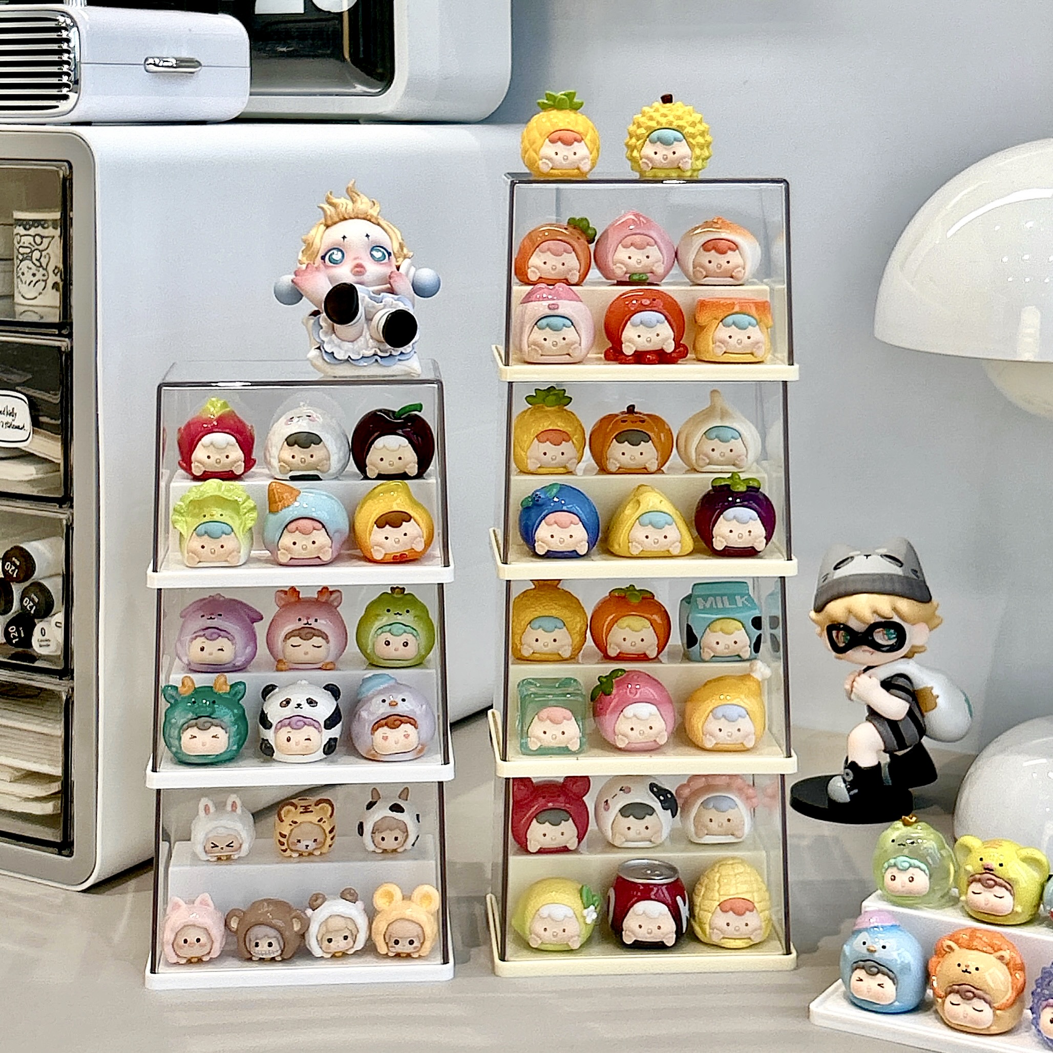 萌粒展示盒盲架小摆件手