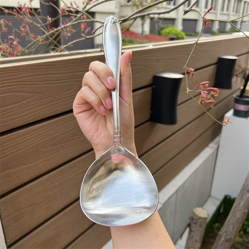 【大桃勺】公用勺304不锈钢公餐勺分餐勺大公勺超大号调羹米饭勺