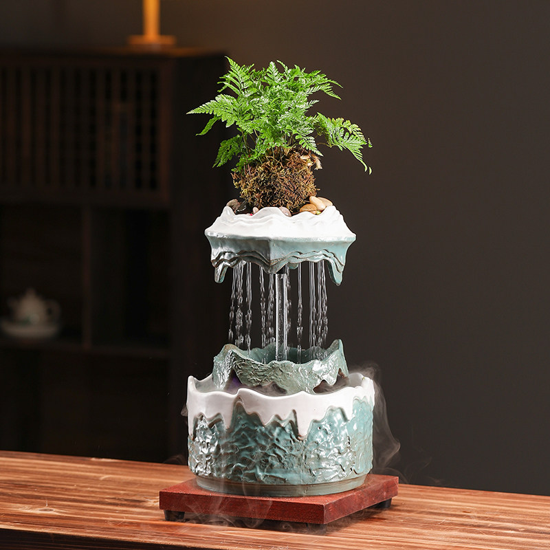 创意悬浮喷泉流水摆件循
