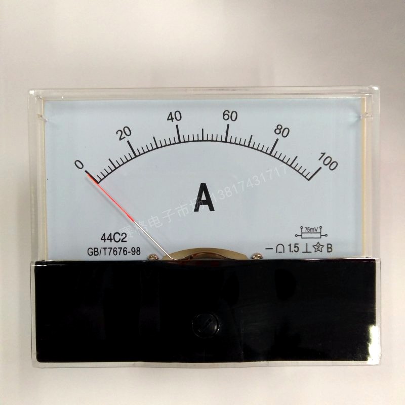 44C2 100A/75MV 直流电流表 44C2-A 指针表 DC电流 一百安培  A