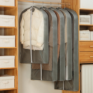 立体衣服防尘罩挂式家用皮草收纳袋子西装套大衣罩子羽绒服挂衣袋