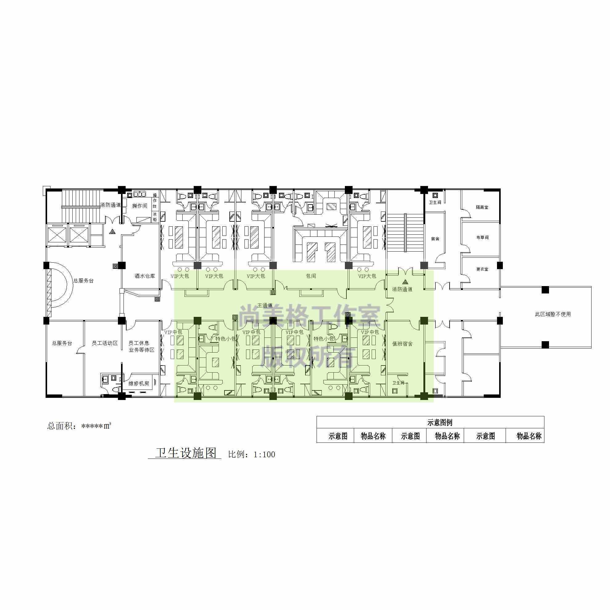 酒店ktv住宿民宿宾馆洗浴汗蒸足浴游泳场所cad平面布局卫生设施图