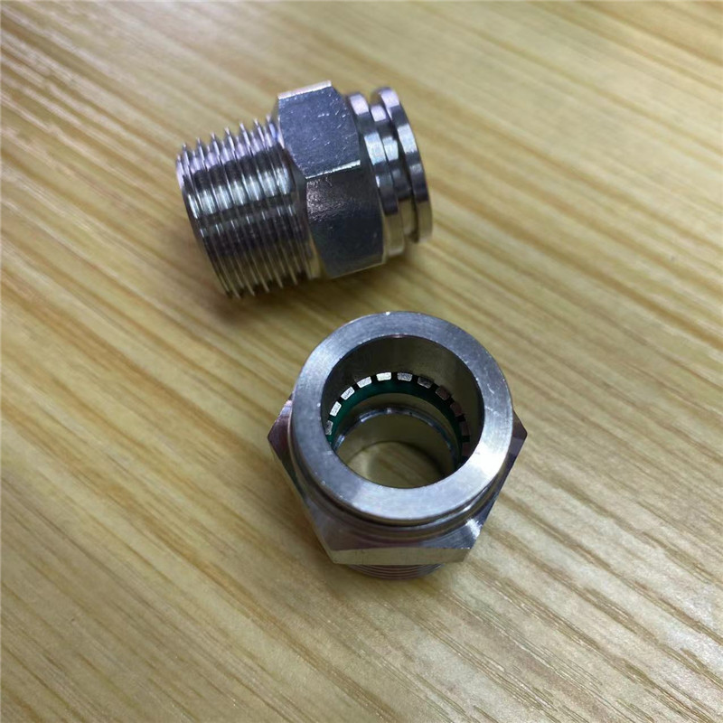 不锈钢气管快插直通动元