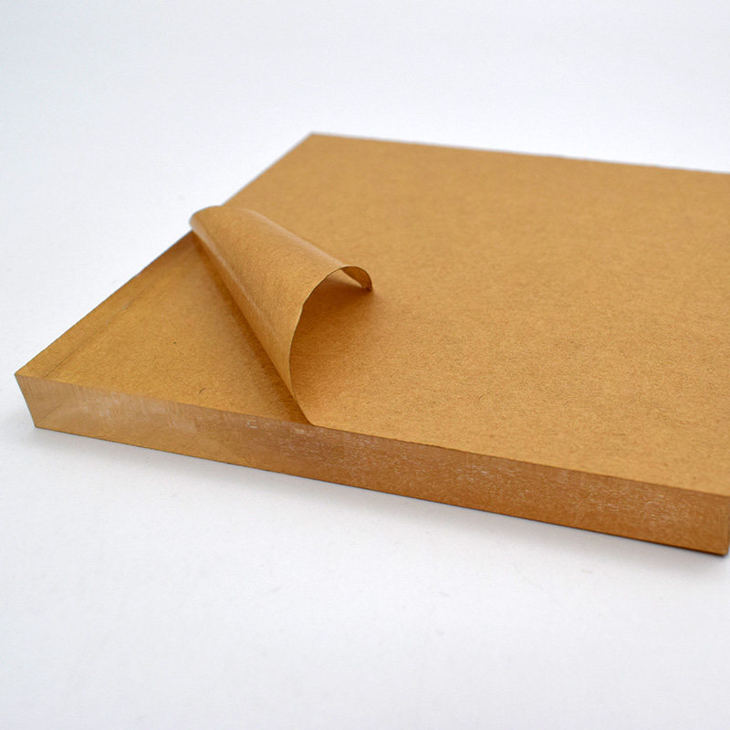 亚克力透明面板10*10*1cm 双面覆膜 橡皮章手柄底座 热缩压平可用