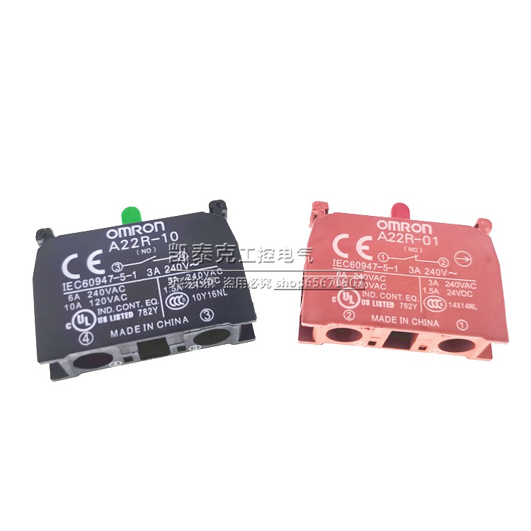 欧姆龙按钮开关触点常闭