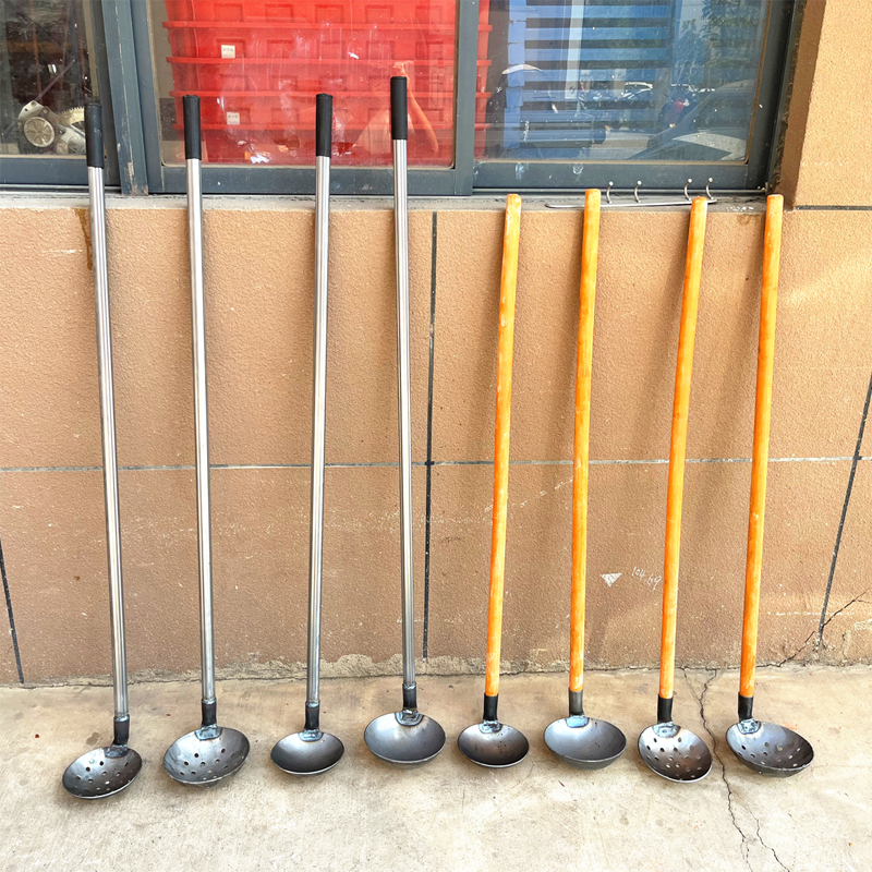 钢柄铁勺漏瓢大户外锅清