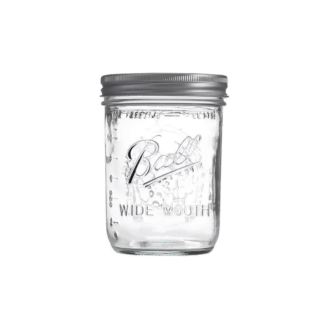 分体盖玻璃梅森罐烟丝罐透明梅森瓶密封储物瓶斗粮保湿罐480ml