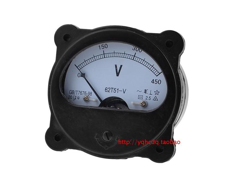指针式交流电压表62T51-450V 300V  250V 500V 圆形电压表 80MM