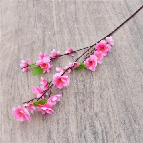 仿真桃花枝假花干枝单支室内客厅装饰树枝桃花树绢花假树桃花包邮